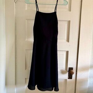 Black Spaghetti Strap Cocktail Dress